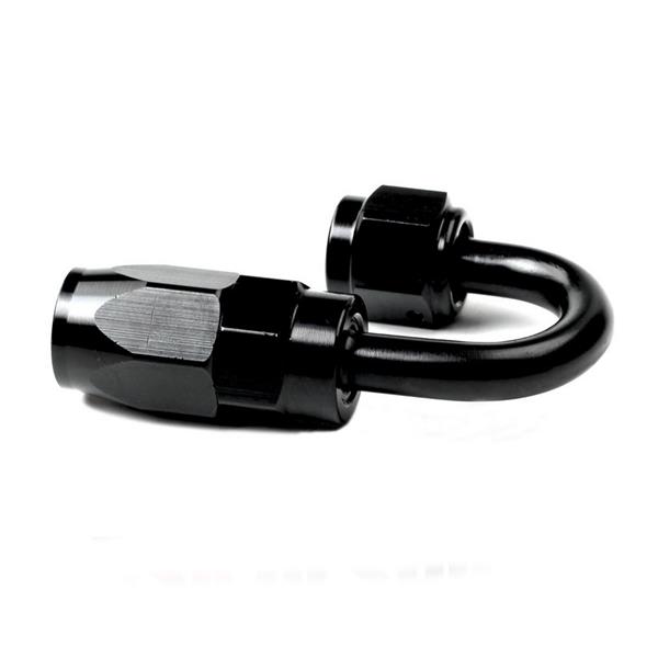 Universal AN-6 180 Degree Swivel Hose End Black