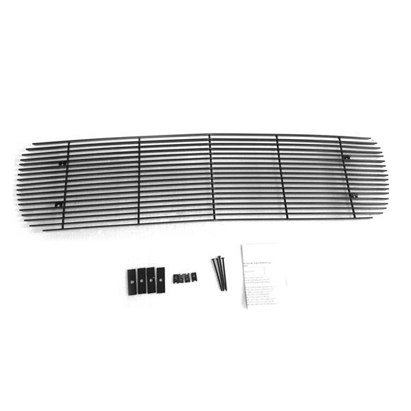 Black Powder Coated Main Upper Grille for GMC Yukon/Yukon Denali 00-06/Sierra 99-02 Black 