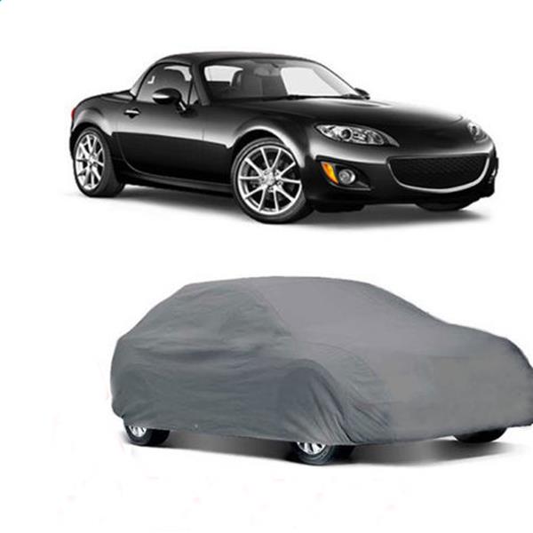 Weatherproof PEVA Car Protective Cover with Reflective Light Silver Gray XXL