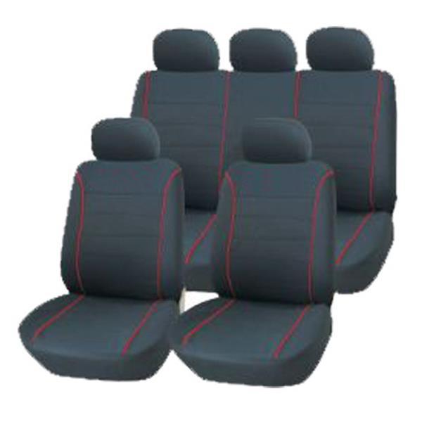 9pcs General Seasons 5 Seats Car Seat Covers Set Gray & Black