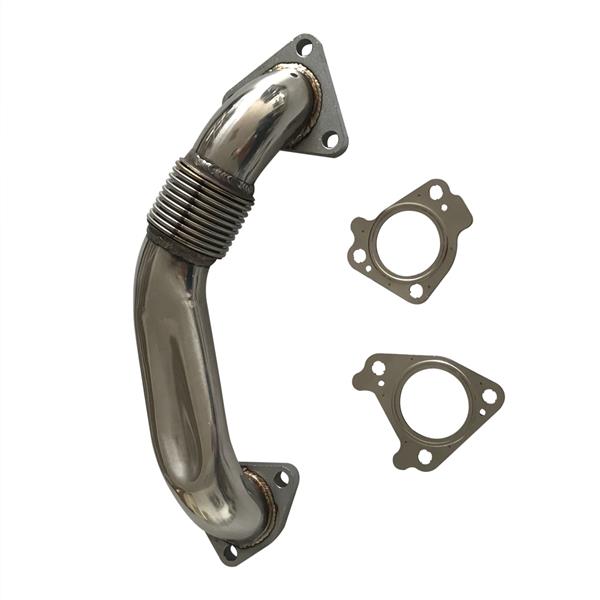 Exhaust Manifold Bolt On Passenger Side Up-Pipe w/ Gaskets For 2001-2007 LB7 6.6L Duramax Diesel