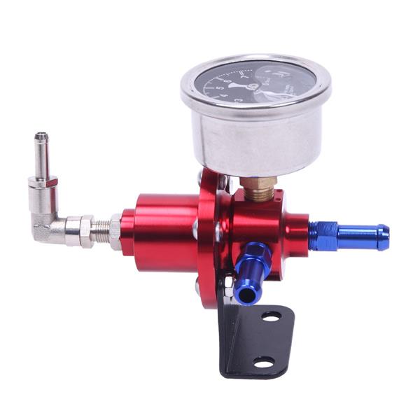 Fuel Pressure Regulator with Kpa Oil Gauge Kit Red