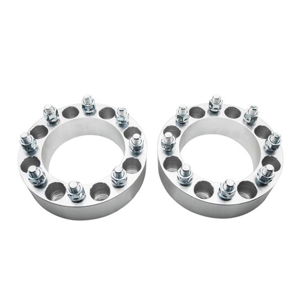 2pcs Professional Hub Centric Wheel Adapters for Dodge Ram 2500/3500 Ford F-250/F-350 Silver