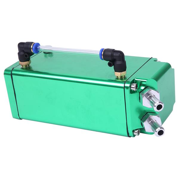 750ml Cylinder Aluminum Square Engine Oil Catch Can Tank Green