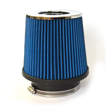 3 Inch Inlet Short Air Filter 76mm Blue