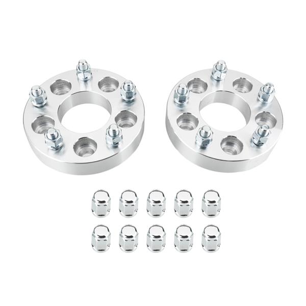 2pcs Professional Hub Centric Wheel Adapters for Ford 1986-2014 Jeep 1986-2014 Silver