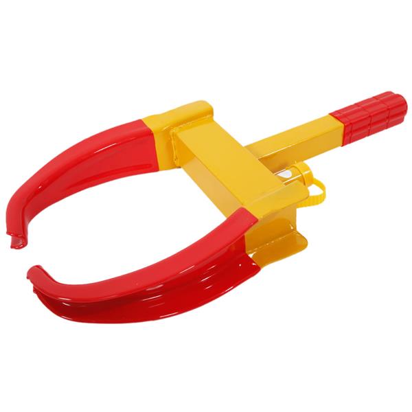 Professional Thickened Cold-roll Steel Car Anti-theft Wheel Lock 370A Red & Yellow 