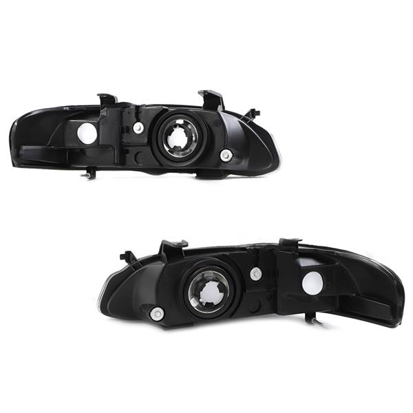 Fit 2000-2003 Nissan Sentra NI2502129 NI2503129 Black Factory 2pcs Headlights