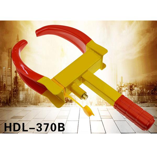 Professional Thickened Cold-roll Steel Car Anti-theft Wheel Lock 370A Red & Yellow 
