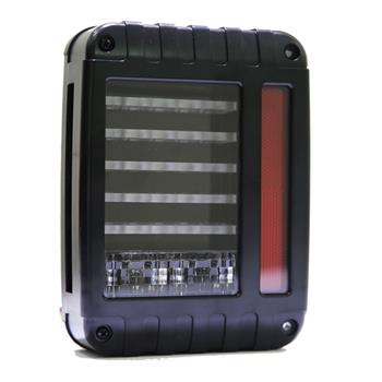 2pcs IP68 Waterproof Clear LED Rear Tail Lights Black 