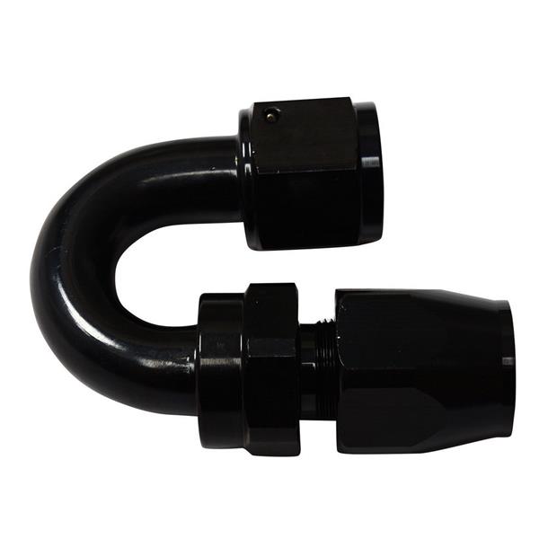 Universal AN-6 180 Degree Swivel Hose End Black