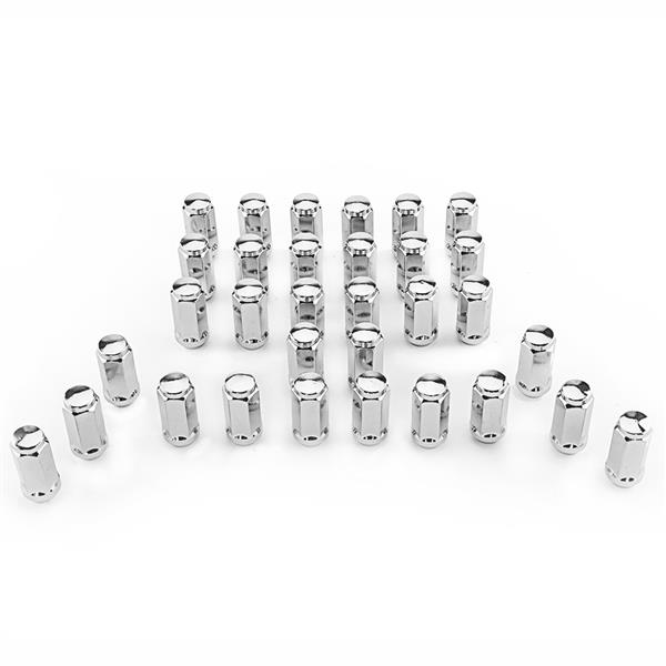 32pcs Long Bulge Acorn Lug Nuts 14x1.5 for Truck Chevy Silverado 2500 Suburban Tahoe 1.9"