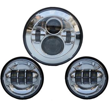 7\\" 6500K White Light IP67 Waterproof LED Headlight   2pcs 4.5\\" 6-LED Fog Lamps Kit for Vehicles