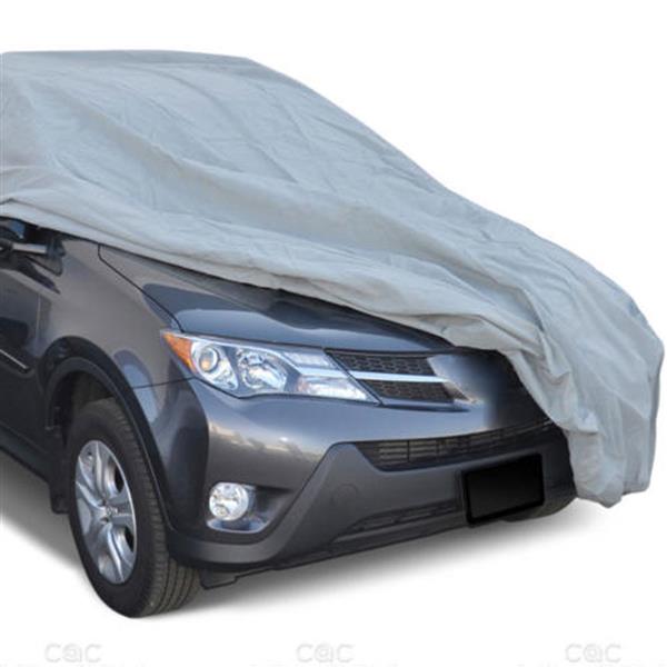 Weatherproof PEVA Car Protective Cover with Reflective Light Silver Gray YL