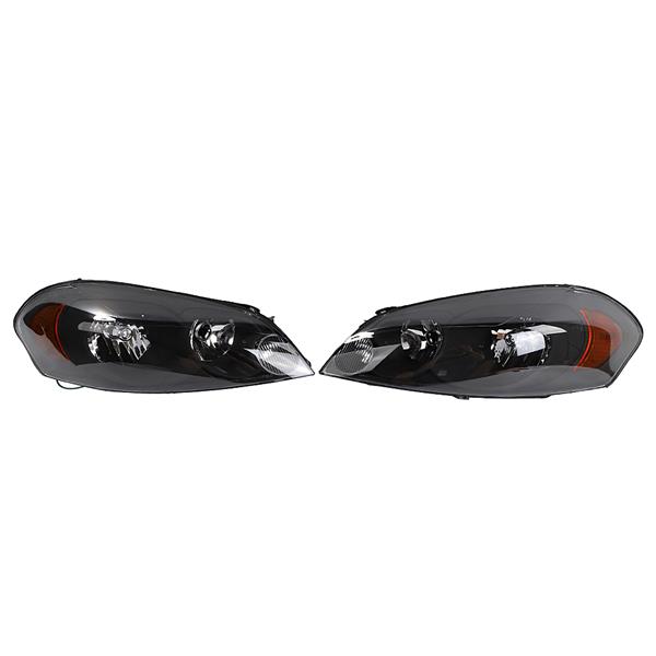 2pcs Front Left Right Headlights for Chevy Impala 2006-2013/Chevy Impala Limited 2014-2016/Chevy Mon