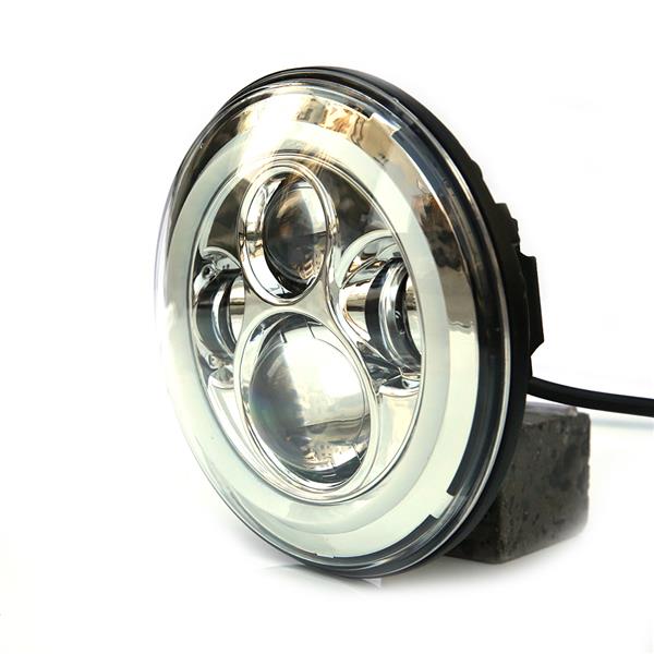 7" 45W 6500K White Light IP67 Waterproof LED Headlight with Built-in Drive for Vehicles 