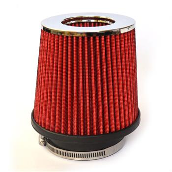 3.5 Inch Inlet Short Air Filter 89mm Red