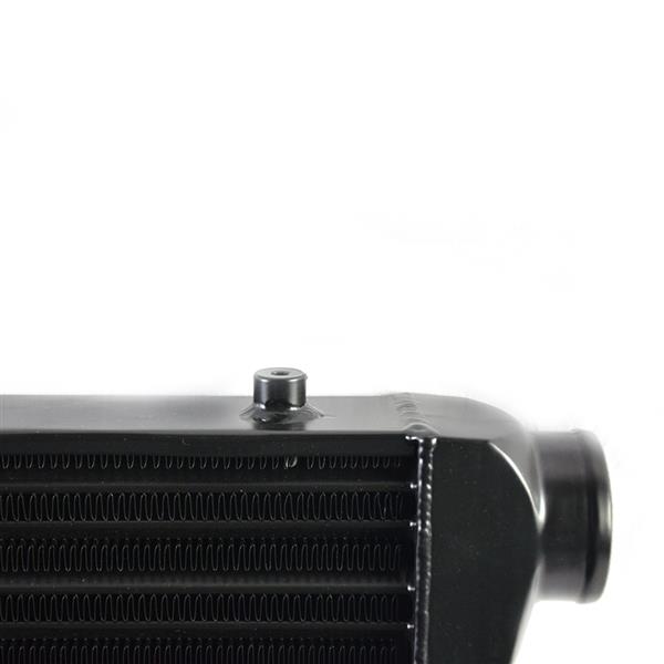 JDM 28" Turbo Intercooler Black+2.5" Aluminum Black Piping Pipe Kit Black Couplers Black