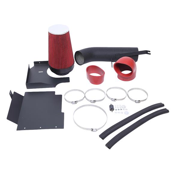 4" Intake System Kit for GMC/Chevrolet 1999-2006 V8 4.8L/5.3L/6.0L Bright Black   Red