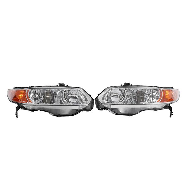 2pcs Front Left Right Headlights for Honda Civic 2006-2011 2-Door Coupe Models