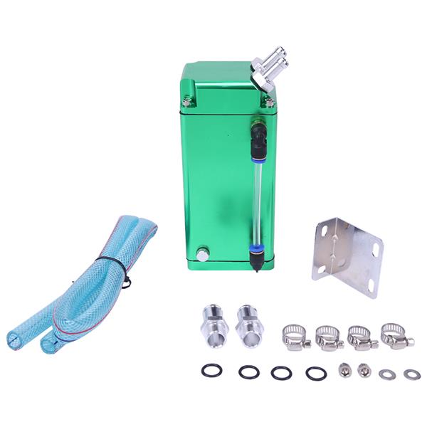 750ml Cylinder Aluminum Square Engine Oil Catch Can Tank Green