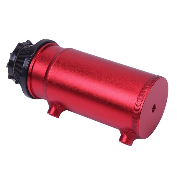 140mL Round Oil Catch Tank Double hole Oil Catch Tank with Air Filter Red