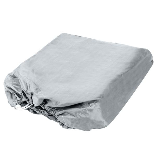 16-18ft 600D Oxford Fabric High Quality Waterproof Boat Cover with Storage Bag Gray