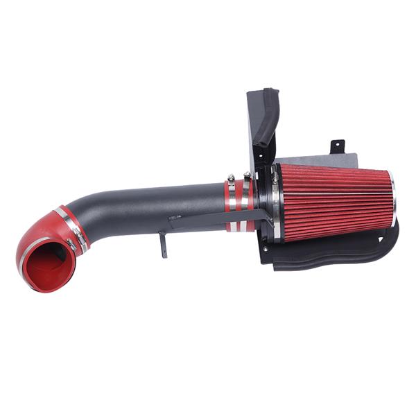 4" Intake System Kit for GMC/Chevrolet 1999-2006 V8 4.8L/5.3L/6.0L Bright Black   Red