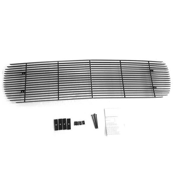 Black Powder Coated Main Upper Grille for GMC Yukon/Yukon Denali 00-06/Sierra 99-02 Black 