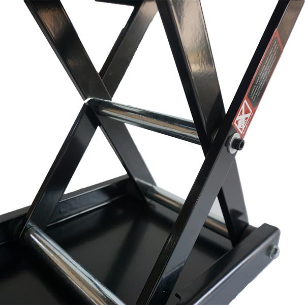 1100lbs Steel Adjustable Scissor Lift for Motorcycles Black