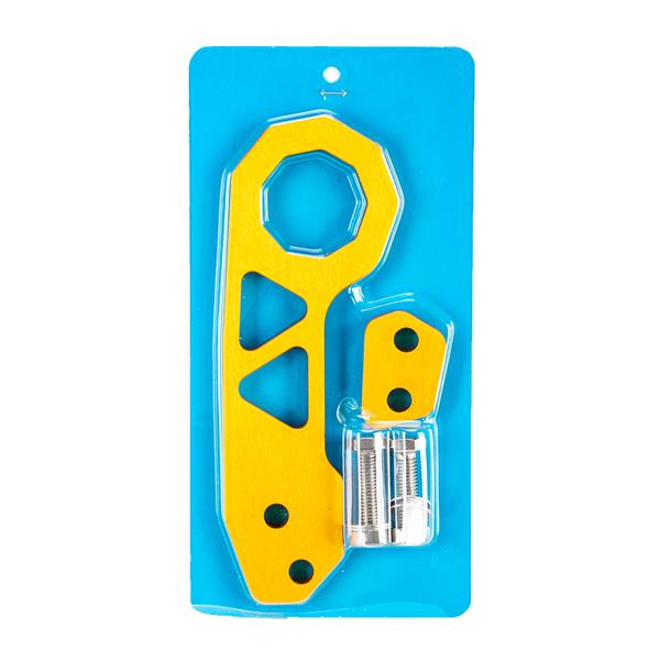 Specialized Aluminum Alloy Triangle Car Rear Tow Hook for Common Car Yellow