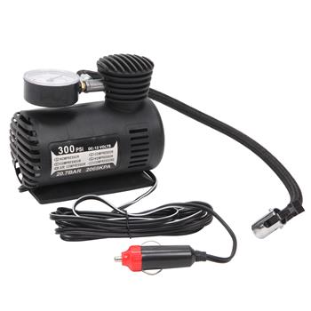 12V Portable Mini Air Compressor Black