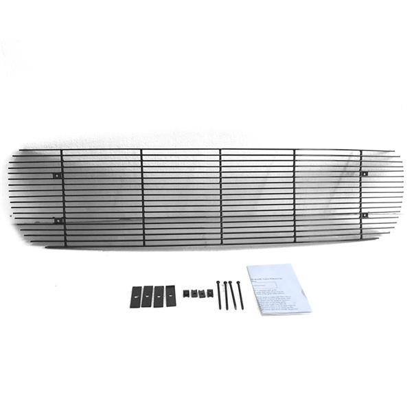 Black Powder Coated Main Upper Grille for GMC Yukon/Yukon Denali 00-06/Sierra 99-02 Black 