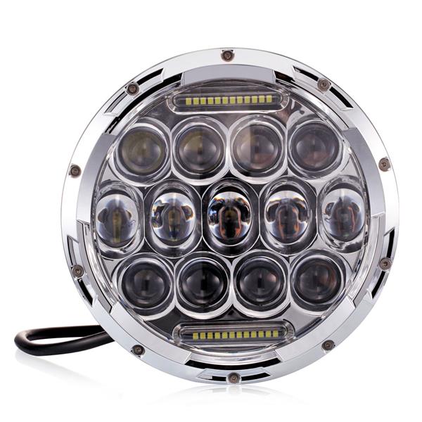 7" 75W 6500K White Light IP67 Waterproof LED Headlight + 2pcs 4.5" 30W 6-LED Fog Lamps Kit for Vehic