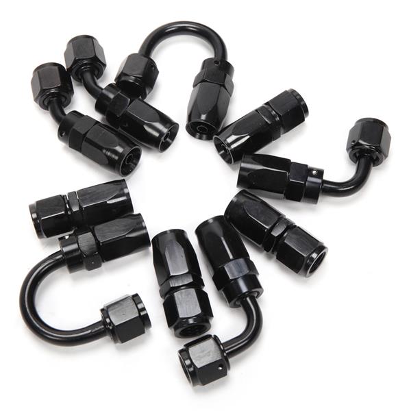 4AN 20-Foot Universal Black Fuel Pipe   10 Black Connectors