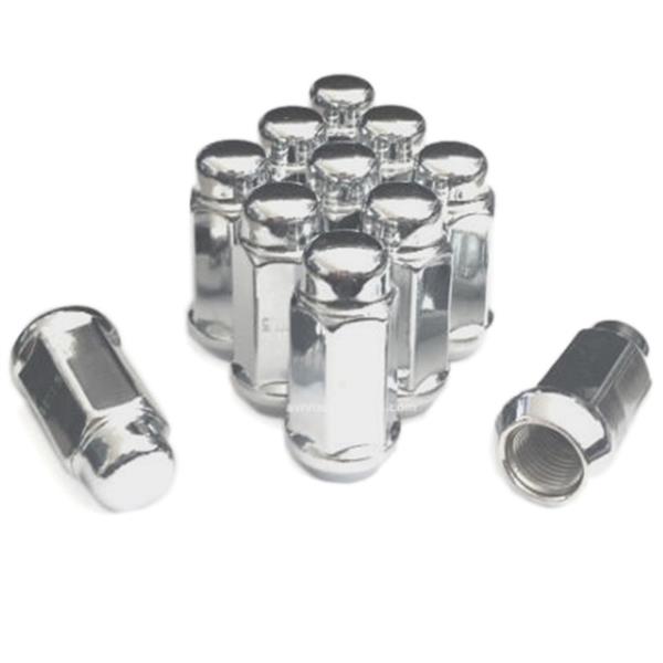 32pcs Long Bulge Acorn Lug Nuts 14x1.5 for Truck Chevy Silverado 2500 Suburban Tahoe 1.9"