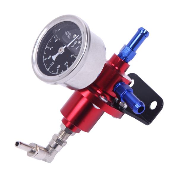 Fuel Pressure Regulator with Kpa Oil Gauge Kit Red