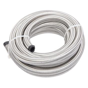 10AN 16-Foot Universal Stainless Steel Braided Fuel Hose Silver