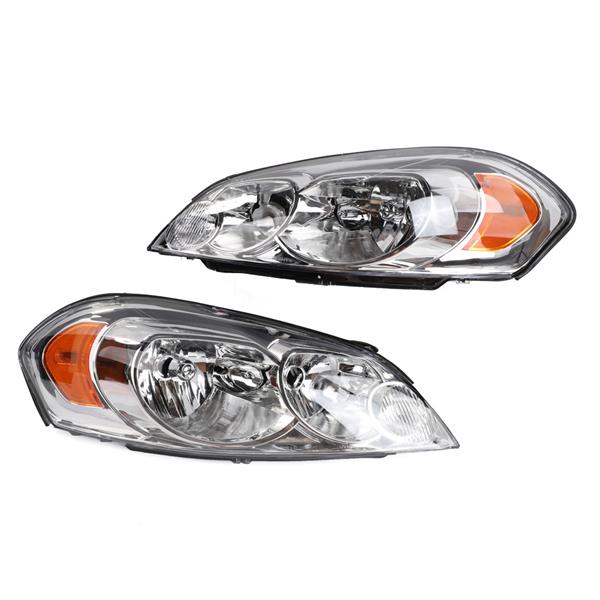 2pcs Front Left Right Car Headlights for Chevy Impala 2006-2013 All Models/Chevy Impala 2014-2016 Li