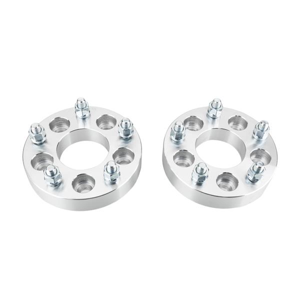 2pcs Professional Hub Centric Wheel Adapters for Ford 1986-2014 Jeep 1986-2014 Silver