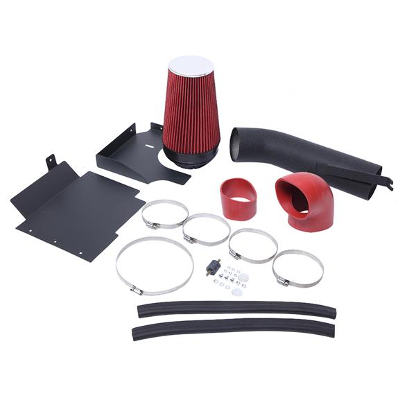 4" Intake System Kit for GMC/Chevrolet 1999-2006 V8 4.8L/5.3L/6.0L Bright Black   Red