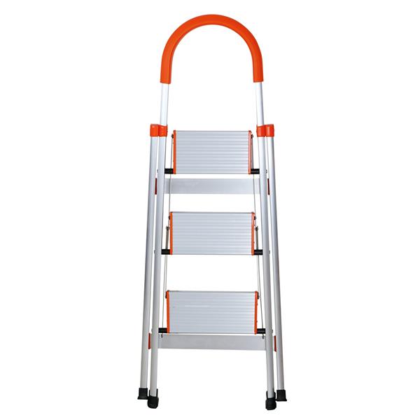 Non-slip 3 Step Aluminum Ladder Folding Platform Stool 330 lbs Load Capacity