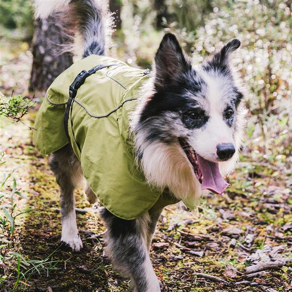 Dog Coats Small Waterproof,Warm Outfit Clothes Dog Jackets Small,Adjustable Drawstring Warm And Cozy Dog Sport Vest-（Green size 2XL）
