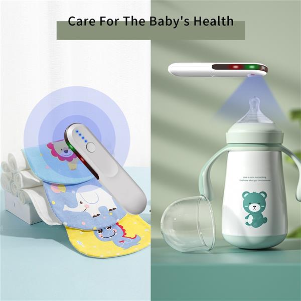 便携式杀菌灯 蓝光 LED灯珠（3636 3颗*0.5瓦)   锂电池(1节*500mAh) 电压DC5V-4