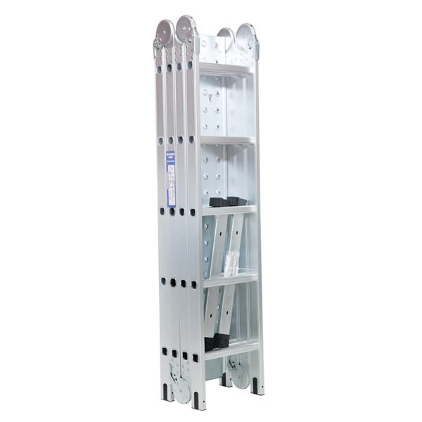 19.5ft Multi Purpose Aluminum Telescopic Ladder Heavy Duty Folding Extension