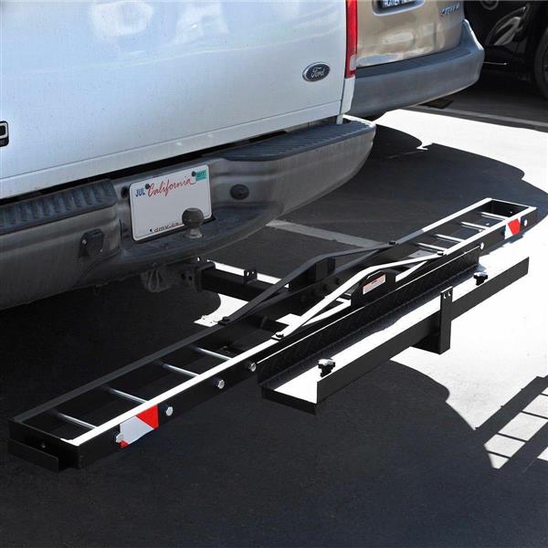 SH 1502 Hitch Mounted Steel Motorcycle Carrier Black