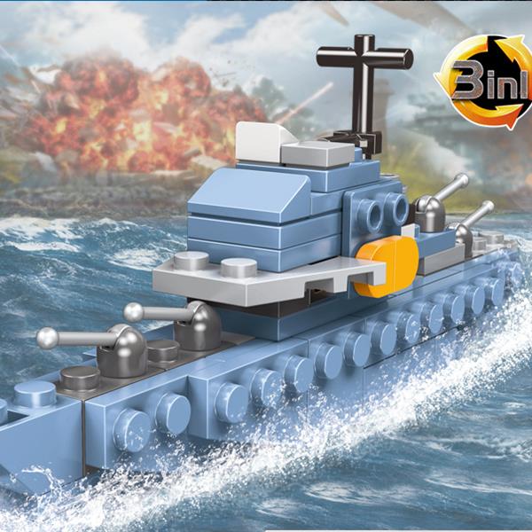 XINGBAO 13004 USS Missouri 8 in 1 Building Block with Original Box