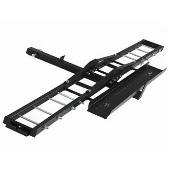 SH 1502 Hitch Mounted Steel Motorcycle Carrier Black