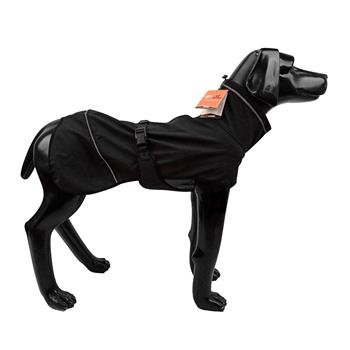 Water Repellent Softshell Dog Jacket Pet Clothes for Spring Autumn，Outdoor Sport Dog Jacket with High Neckline Collar Cold Weather Pets Apparel Winter Warm Coats Puppy Comfort Vest-（black，size L）