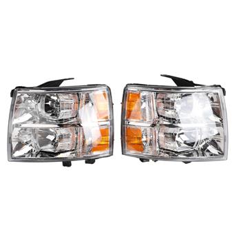 2pcs Front Left Right Car Headlights for Chery Silverado 1500/2500 HD/3500